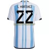 Original Fußballtrikot Argentinien L. MARTINEZ 22 Heimtrikot WM 2022 Für Herren